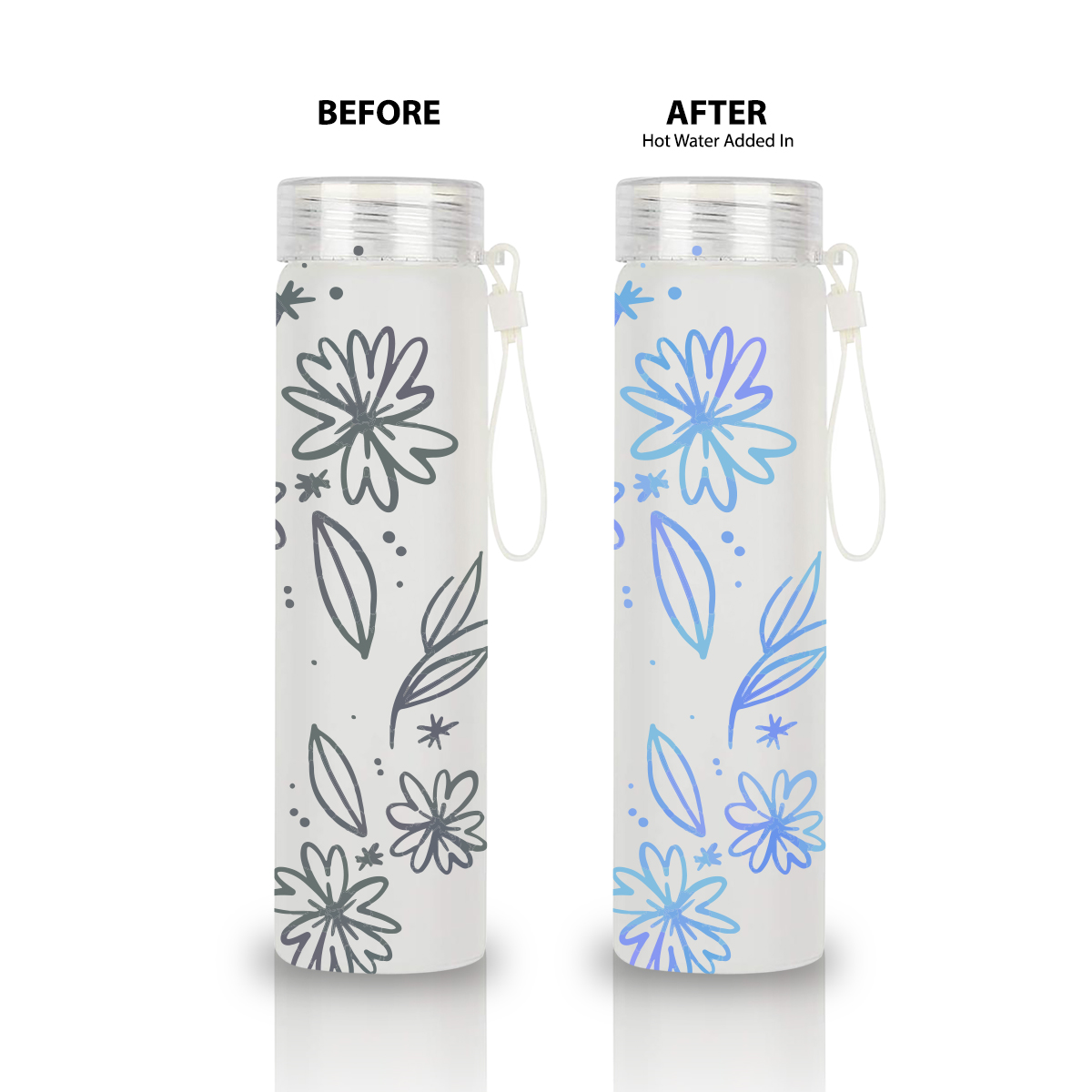 Customised Colour Changing Glass Bottle (450ml)